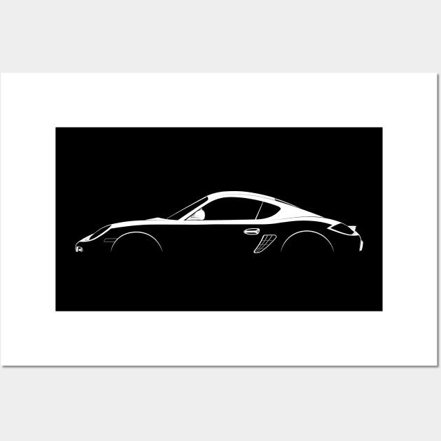 Porsche Cayman (987) Silhouette Wall Art by Car-Silhouettes